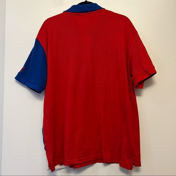 MLB Vintage Chicago Cubs Blue Red & White Polo Shirt - Picture 3 of 6